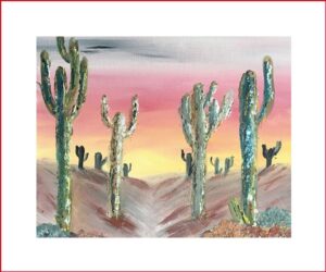 Abstract art of cactus