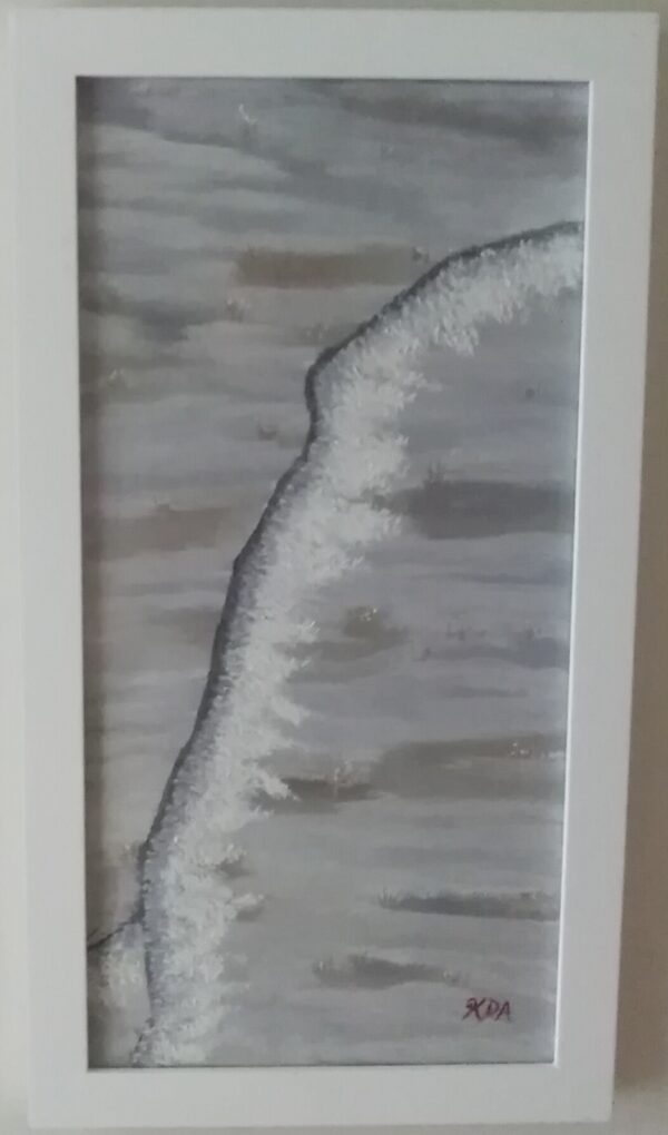 Small branch covered with Hoar Frost, painting