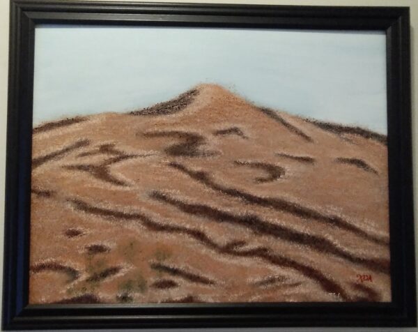 Sand dunes, California, painting in a frame