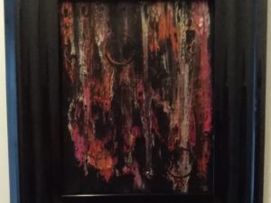 Pink Metallic painting in a frame